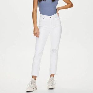 Levi's 724 high rise ankle white jeans